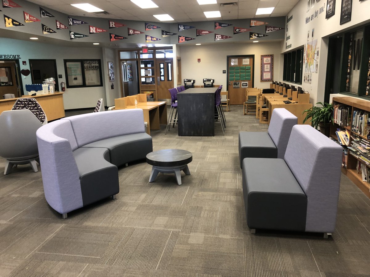 Need help with refreshing your library? We can help! Here is a recent installation showcasing some of our design capabilities. #arizonafurnishings #library #design