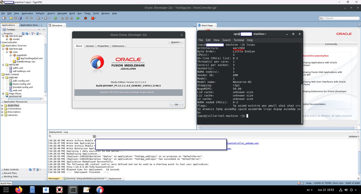 jery_villarroel's tweet image. @JDeveloper 12.2.1.4.0 and #OracleADF works in instances VM.Standard.A1.Flex (Processor Arm - Ampere) of @OracleCloud
to install you must follow this steps:
forums.oracle.com/ords/apexds/po…