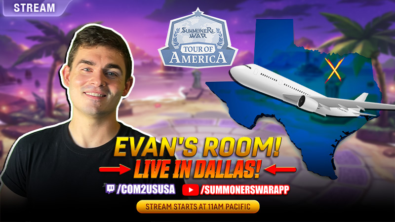 summonerswarapp's tweet photo. Evan’s Room! LIVE in Dallas 🎉

Tune in and watch Com2us_Evan live on stream tomorrow at 11am PDT (2pm ET) as he talks all things Summoners War from his room in Dallas!

👀~
https://t.co/6AqR5jDV3W
https://t.co/I3EGGA4KUC

#SummonersWar #Com2uS #TOA2023 #SWTOA #TOADallas https://t.co/LI6Nt5RS8r