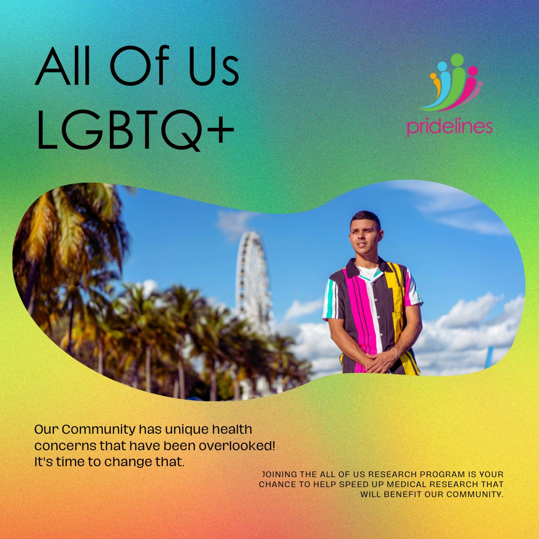 Pridelines (@pridelines) on Twitter photo #DYK that a record number of U.S. adults identify as LGBTQ+? The <a href="/AllofUsResearch/">AllofUsResearch</a> Program believes that health data should look like you! #JoinAllofUs to make sure researchers keep you in mind when discovering the latest treatments.
#Pridelines #PrideMonth #LGBTQSupport #DYK that a record number of U.S. adults identify as LGBTQ+? The <a href="/AllofUsResearch/">AllofUsResearch</a> Program believes that health data should look like you! #JoinAllofUs to make sure researchers keep you in mind when discovering the latest treatments.
#Pridelines #PrideMonth #LGBTQSupport