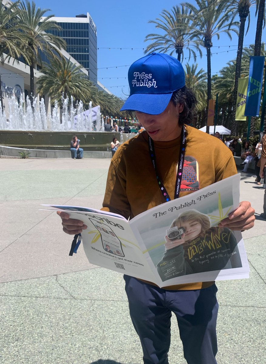 A physical newspaper to celebrate 2 years of The Press Grab one @VidCon