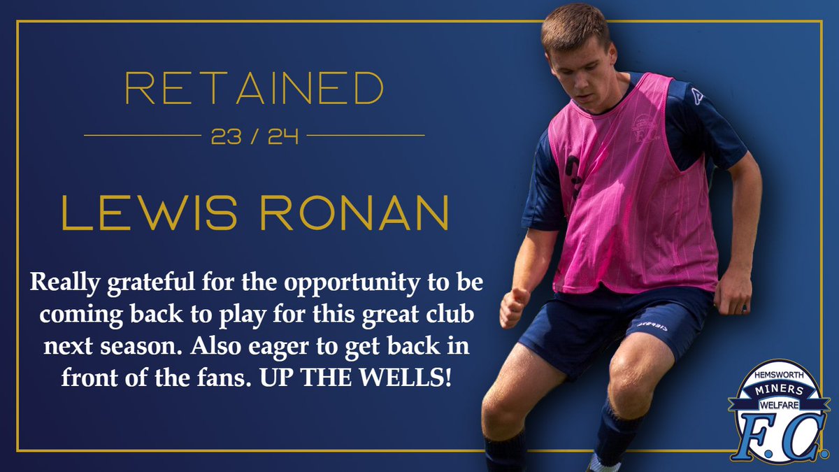 📝 RETAINED 📝

Normal service has resumed with us now able to announce the return of one of our BTEC lads, Lewis Ronan! We’re excited to see the young lad further his development over the upcoming season with us.