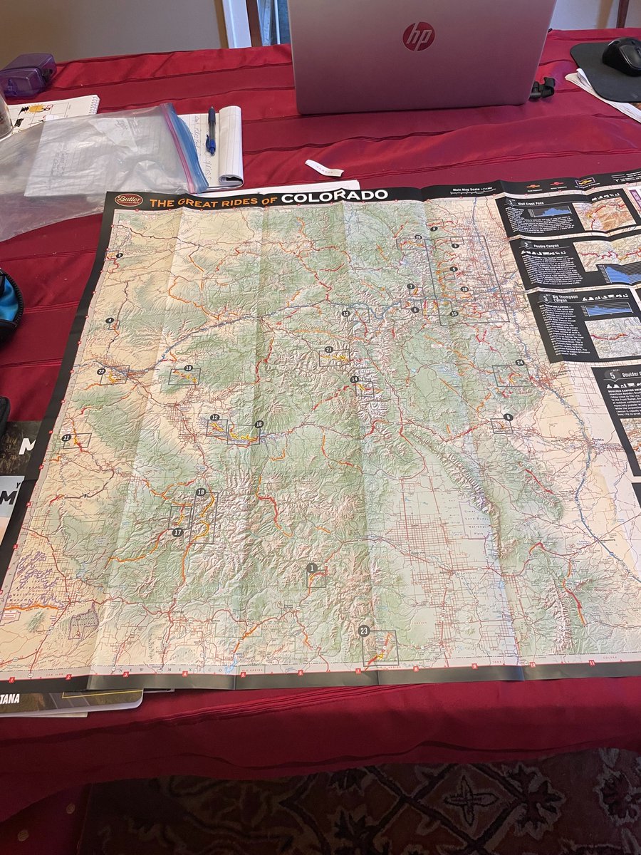lizkline's tweet image. I love Butler Maps (and paper maps in general). We&apos;ll be crossing off a lot of rides, including Lizard Pass, on our Colorado trip. #harleydavidson #motorcyclerides #colorado