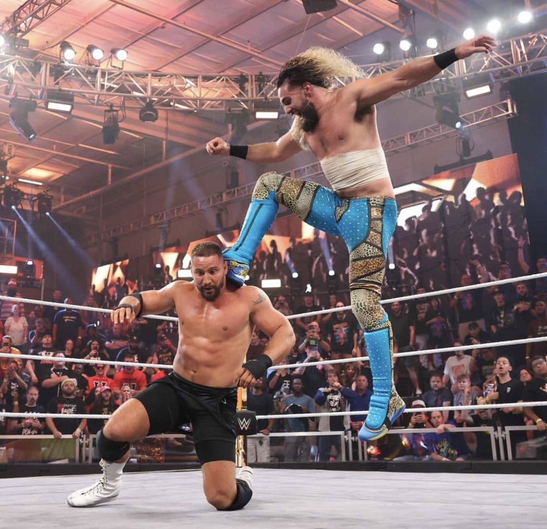 WrestleOps's tweet image. Seth Rollins v Bron Breakker from this weeks episode of #WWENXT in-fact peaked at nearly 1 million viewers (WN).