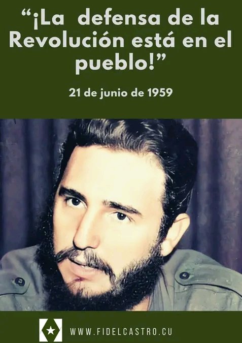 #Fidel 🎙 “¡La  defensa de la Revolución está en el pueblo!”  #FidelVive #FidelEsFidel #PinerosDeIzquierda
