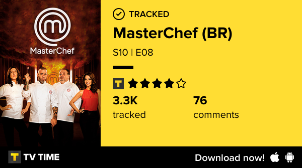 williammendonca's tweet photo. Acabei de assistir: S10 | E08 of MasterChef (BR)! #masterchef  https://t.co/loeS6sXrOc #tvtime https://t.co/wBIn4j1DkA