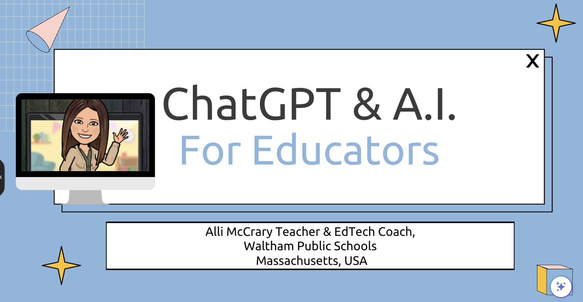 The 'Era of AI in Education' has begun. If you need an introduction, sign up here! We will cover the basics of ChatGPT &amp; AI, prompting, student use, impacts on education, and lots of AI tools for saving time. forms.gle/nnskygh796J5qW…

#Education #AIinEducation #EdTech #ChatGPT