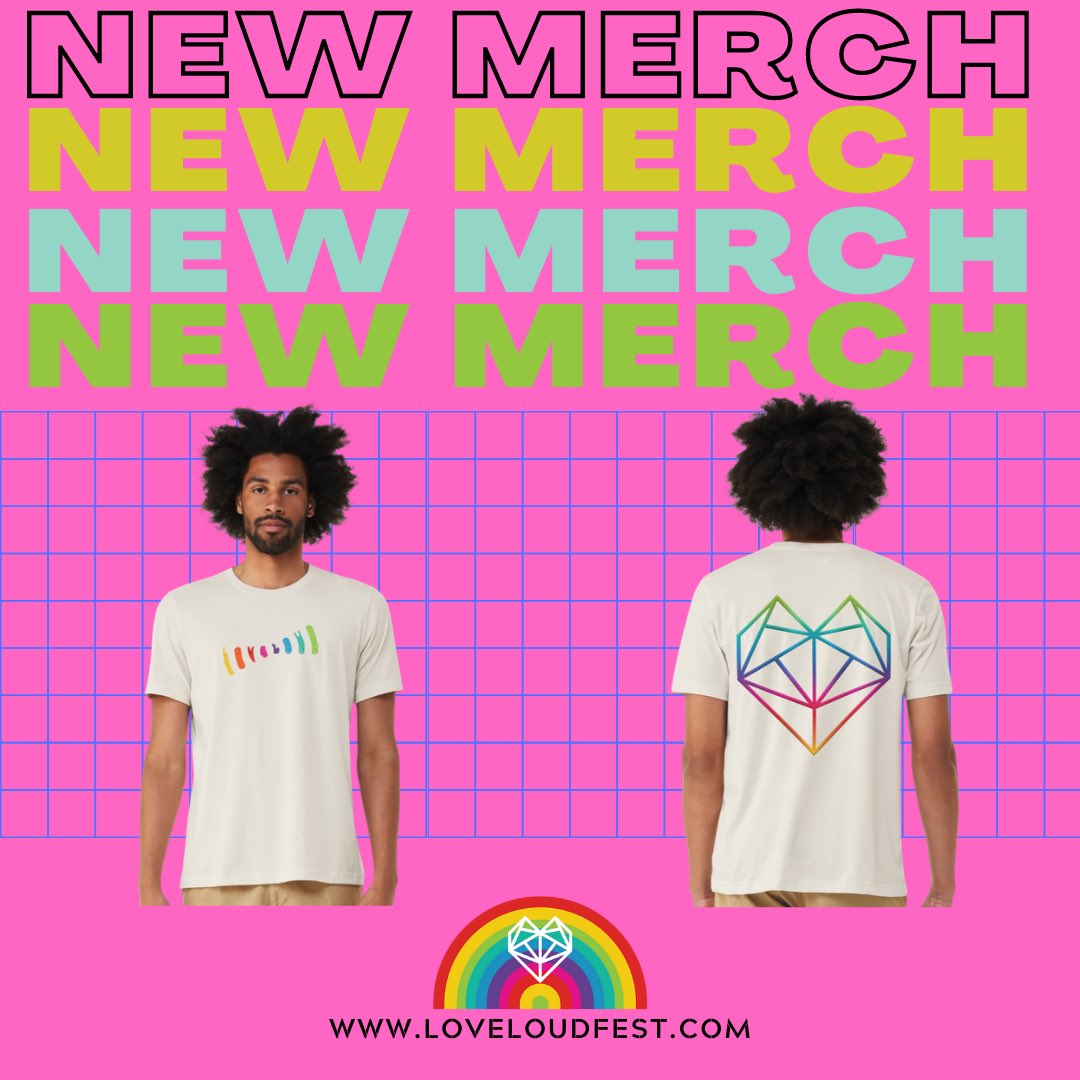 🚨✨New Merch Alert✨🚨 
. 
Visit LOVELOUDFEST.com to grab our Pride shirt and hat! ❤️
.
Use the code LLPRIDE at checkout for 20% off your order of anything in the LOVELOUD store for the remainder of Pride! 💥