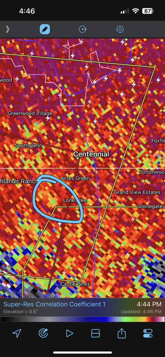 This is bad. A large and dangerous #tornado over a heavily populated metropolitan area. Stay in shelter if you are in the southeast #Denver metro! #COwx