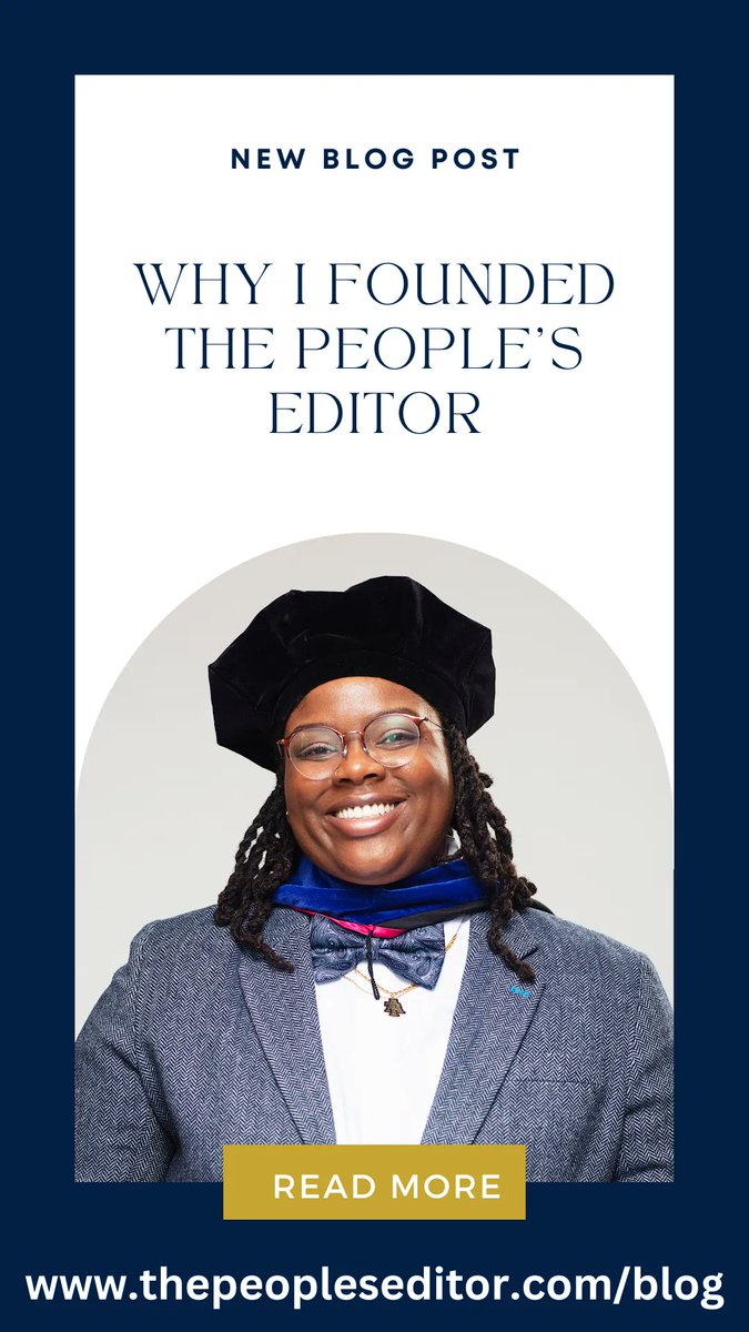 🚨Check out our new blog on how I founded #ThePeoplesEditor Read the full blog at thepeopleseditor.com/blog #academicediting #academicwriting #phd