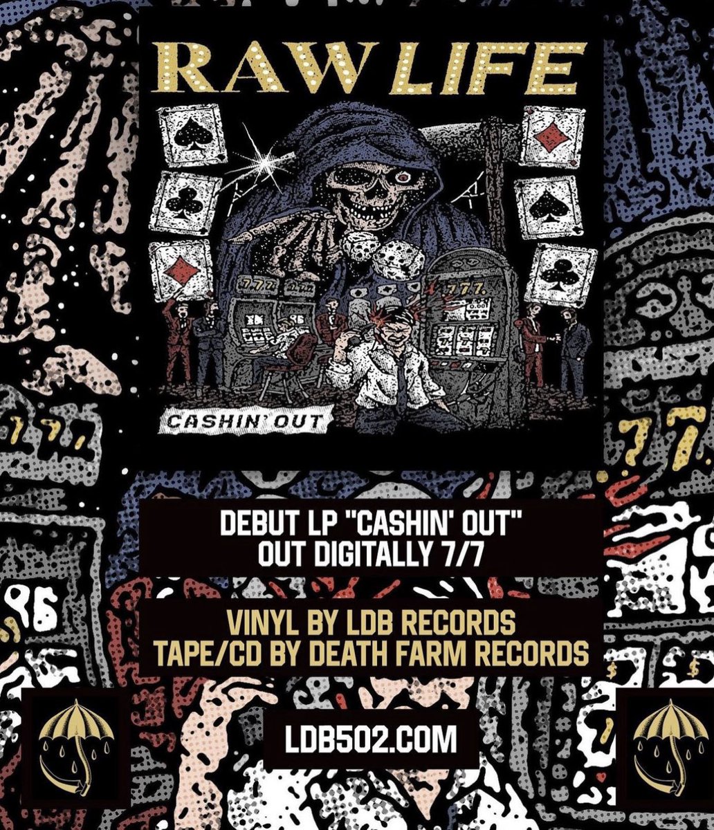 New single from <a href="/RawLife_77/">Raw Life</a> off their upcoming lp “cashin out” on LDB and death farm records ya know all the info is in the picture just look at it ya freaks