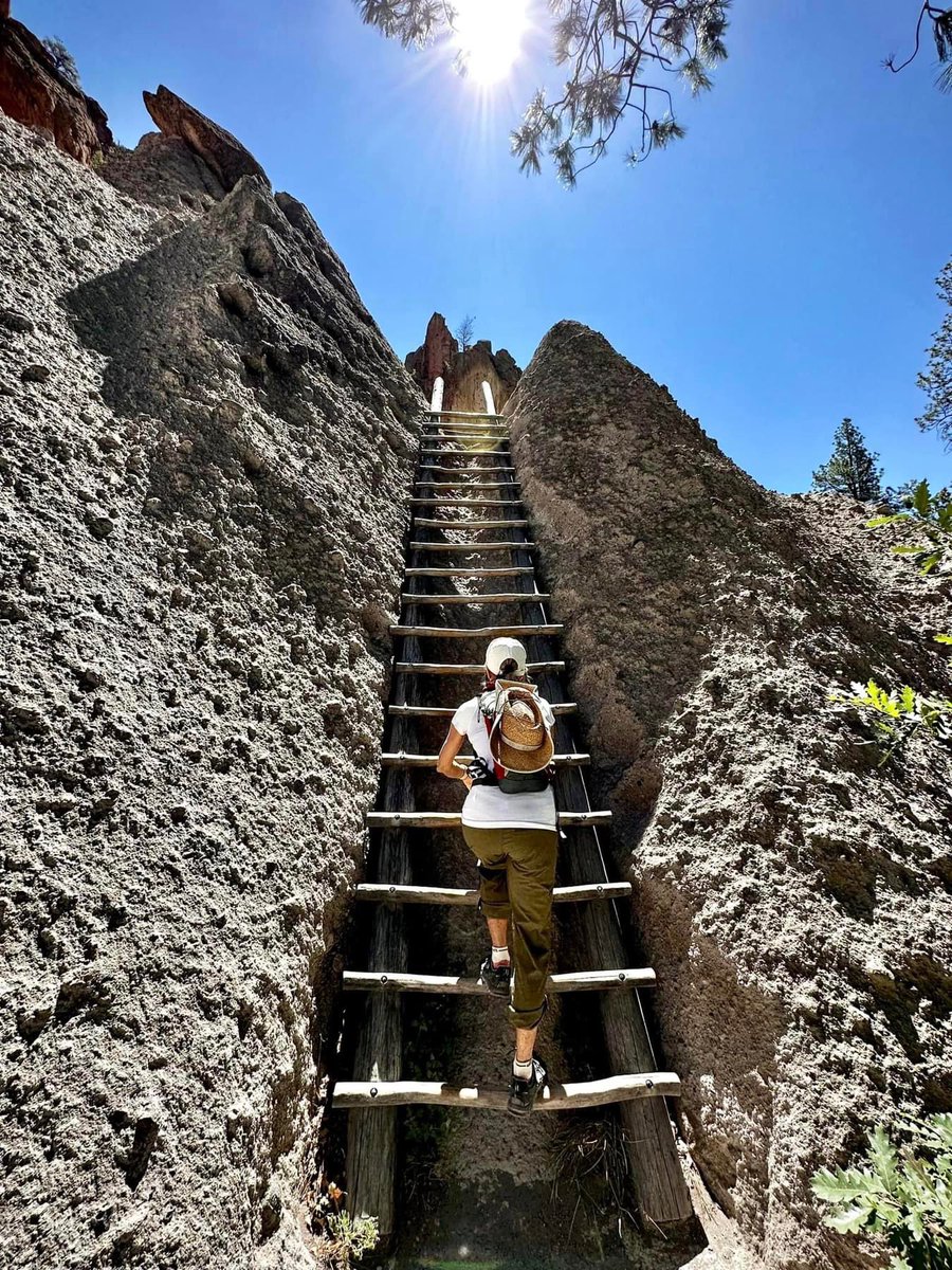 Celebrating #66 at the top of the ladder climb at #BandelierNationalMonument  Feeling good! #fitover60 #birthdayclimb #NewMexico #bandelier #getoutside #getoutdoors #healthcoach #americansouthwest