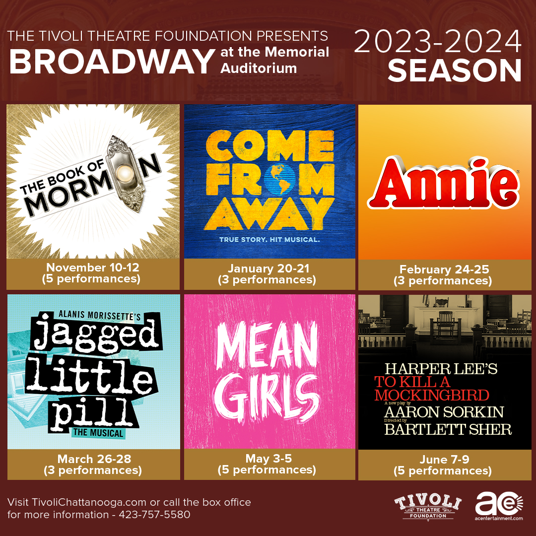 Don't miss out on a season subscription to this upcoming season of Broadway at the Memorial Auditorium! Take your pick - you can choose from 3, 4, of 5 show packages and an array of show and time combinations. 

Subscribe today! bit.ly/3p9kTP6
