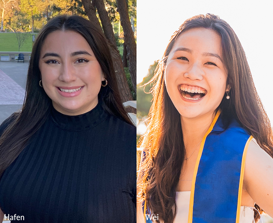 Not one, but TWO @ucirvine @ucisocsci #classof2022 graduates have been awarded prestigious @FulbrightPrgrm Fellowships for the coming year! Congrats to Elizabeth Hafen & Michelle Wei who will be heading abroad for the 2023-24 academic year – Hafen to Spain, Wei to South Korea.