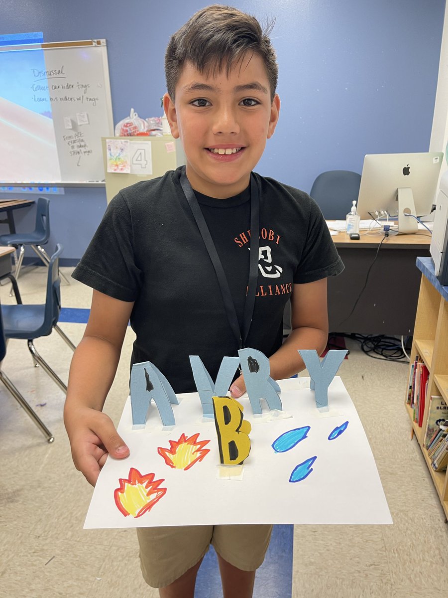 laurenbpish's tweet photo. Summer Intersession Fun! Today our wonderful students made 3D name signs! @SeguinISD I love seeing their creative side! #SeguinACE https://t.co/XmO2AWhnec