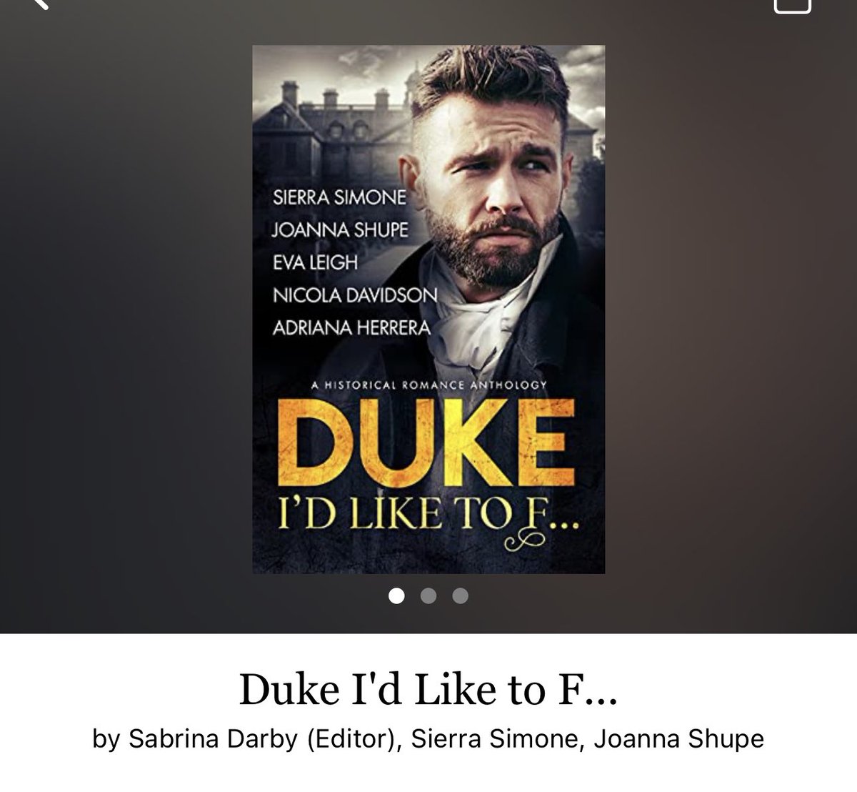 Duke I'd Like To F.... by Sierra Simone 

#DukeIdLikeToF by #SierraSimone #5019 #584pages #562of400 #kindle #Novellas #24for6 #FPL #5Novellas #June2023 #clearingoffreadingshelves #whatsnext #readiitquick
