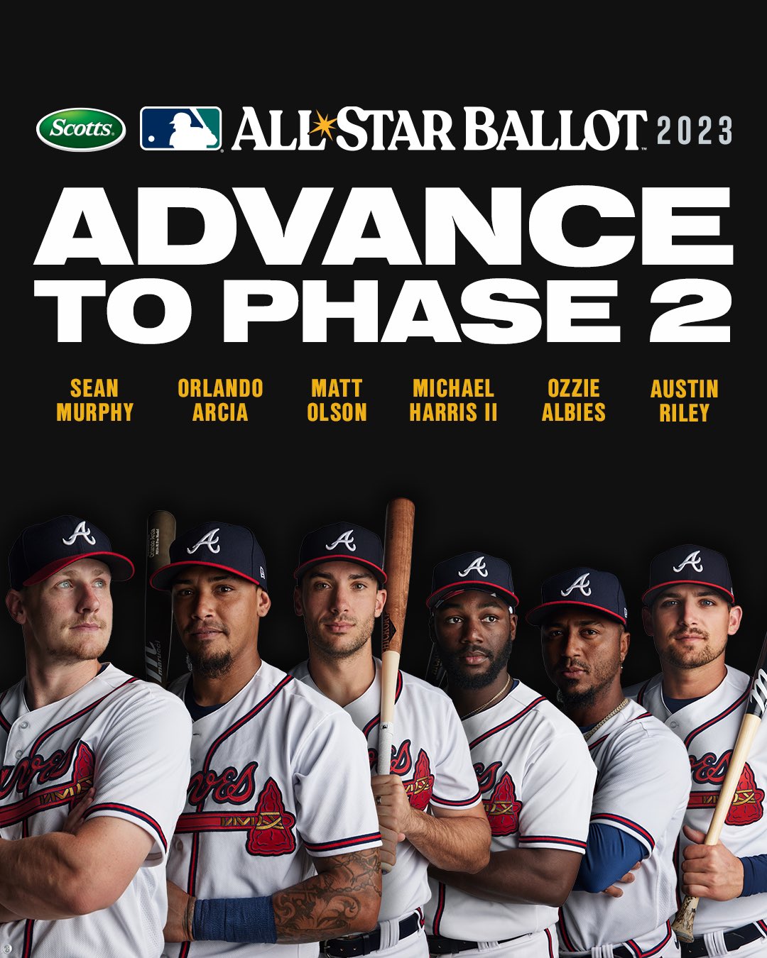 Atlanta Braves on X: ‼️BRAVES COUNTRY‼️ You are incredible! Rest up and  bring ALL the energy to Phase 2 of voting starting MONDAY 6/26.   / X