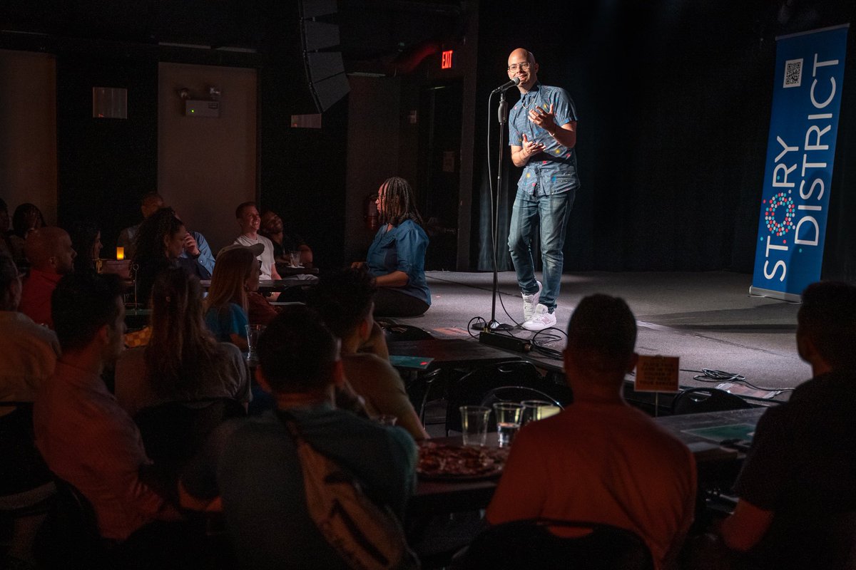 iamfreddyhall's tweet photo. Out/Spoken: I tested a new creative venture, writing &amp; telling a story alongside this wonderful group of thoughtful individuals. 

It was a night that celebrated self-love through the power of storytelling. 

Thanks for having me @StoryDistrict !
📸: @margotbuff https://t.co/AEmd1XjGXs