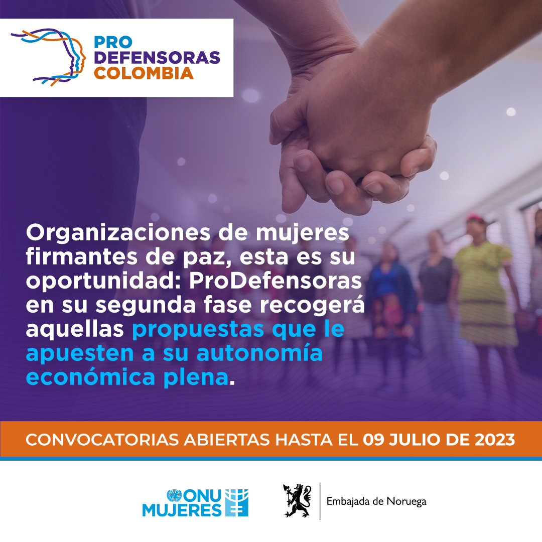 ONUMujeresCol's tweet photo. #ProDefensoras #Convocatoria
Encuentren todos los detalles de la convocatoria aquí.
👉https://t.co/K2eSVUPJuA 

@DefensoriaCol @ONUMujeresCol @NoruegaenCOL 
@MinInterior https://t.co/2MQeRxdHhL