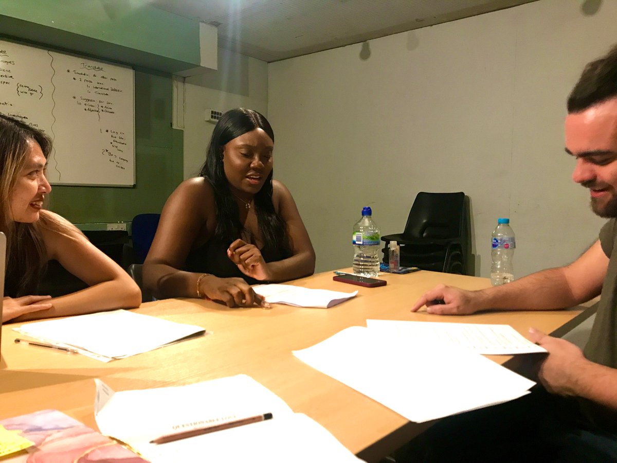 What a lovely first read through of Questionable Love! Having the words off the page really feels amazing 😁 #WritingCommunity #newwriting #stageplay #shortplay