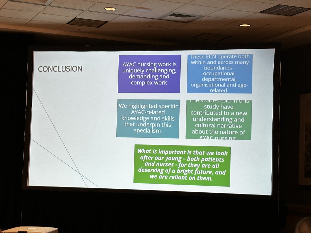AYAGlobalCancer's tweet photo. Nursing takes organizational labor, physical labor, and emotional labor. “Managing your emotions is work… They are the youngest nurses doing the longest shifts with the least experience and the least amount of staff around to support them.” @MariaCable2 #ayacancercongress https://t.co/XrCIUl85sB