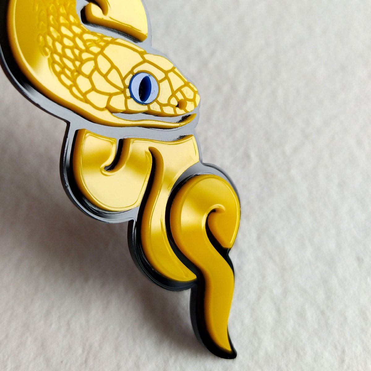 My happy golden danger noodle earrings.
Lasercut acrylic.