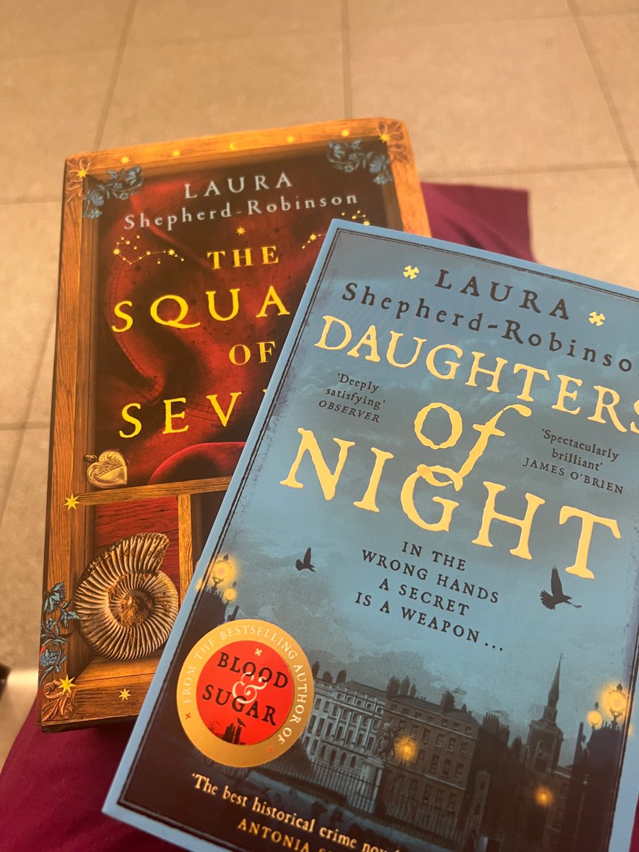 KateMaltby's tweet photo. A grand haul from the second book launch of the night: I loved @LauraSRobinson’s debut #BloodandSugar, so at her launch for Book 3, #TheSquareofSevens, I picked up a sneaky copy of Book 2 as well. (That’s #DaughtersofNight) https://t.co/xhU0b1jEXG