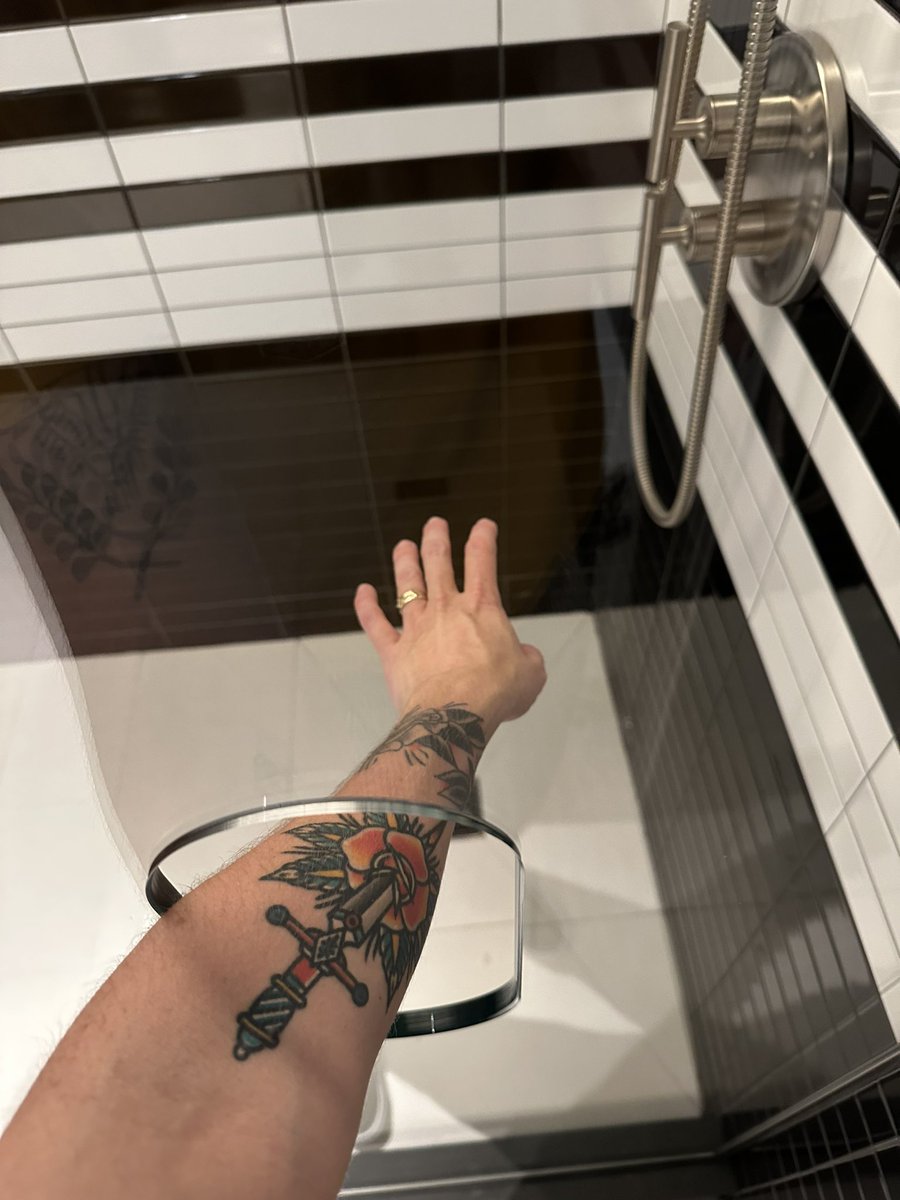 This hotel has everything. Even a hand-holding hole in the shower. Amazing