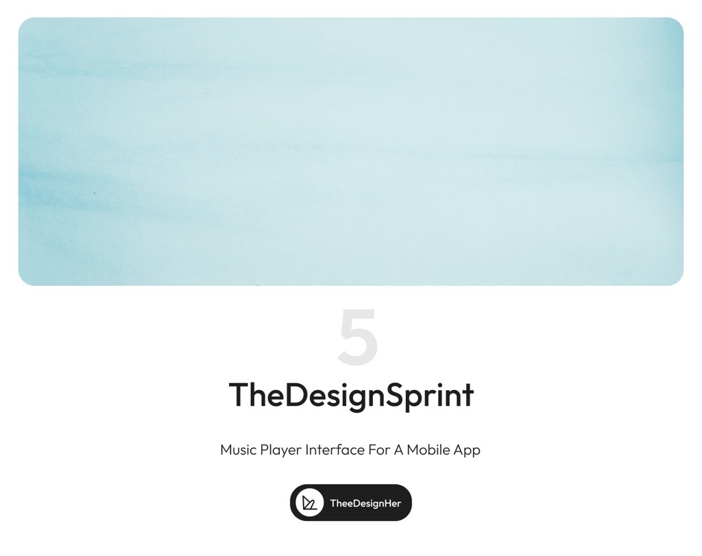Day 05/30

Music Player Interface For A Mobile App

Quote this tweet to drop your submissions. Let’s get started! ✨

#TheDesignSprint #Designchallenge