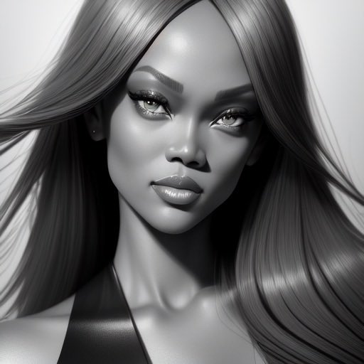 Drawing of #TyraBanks #AIart