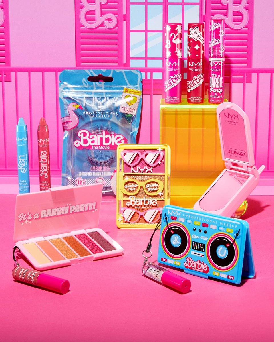IT'S A BARBIE PARTY!! say helllooo to our limited edition #NYXCosmeticsxBarbieTheMovie collection.

🎀 Barbie Mini Palettes - turn up the #Kenergy with 2 mini shadow palettes ft. a collectible bb Butter Gloss charm.
☀️ Barbie Mini Cheek Palette - meet the mini cheek palette of…