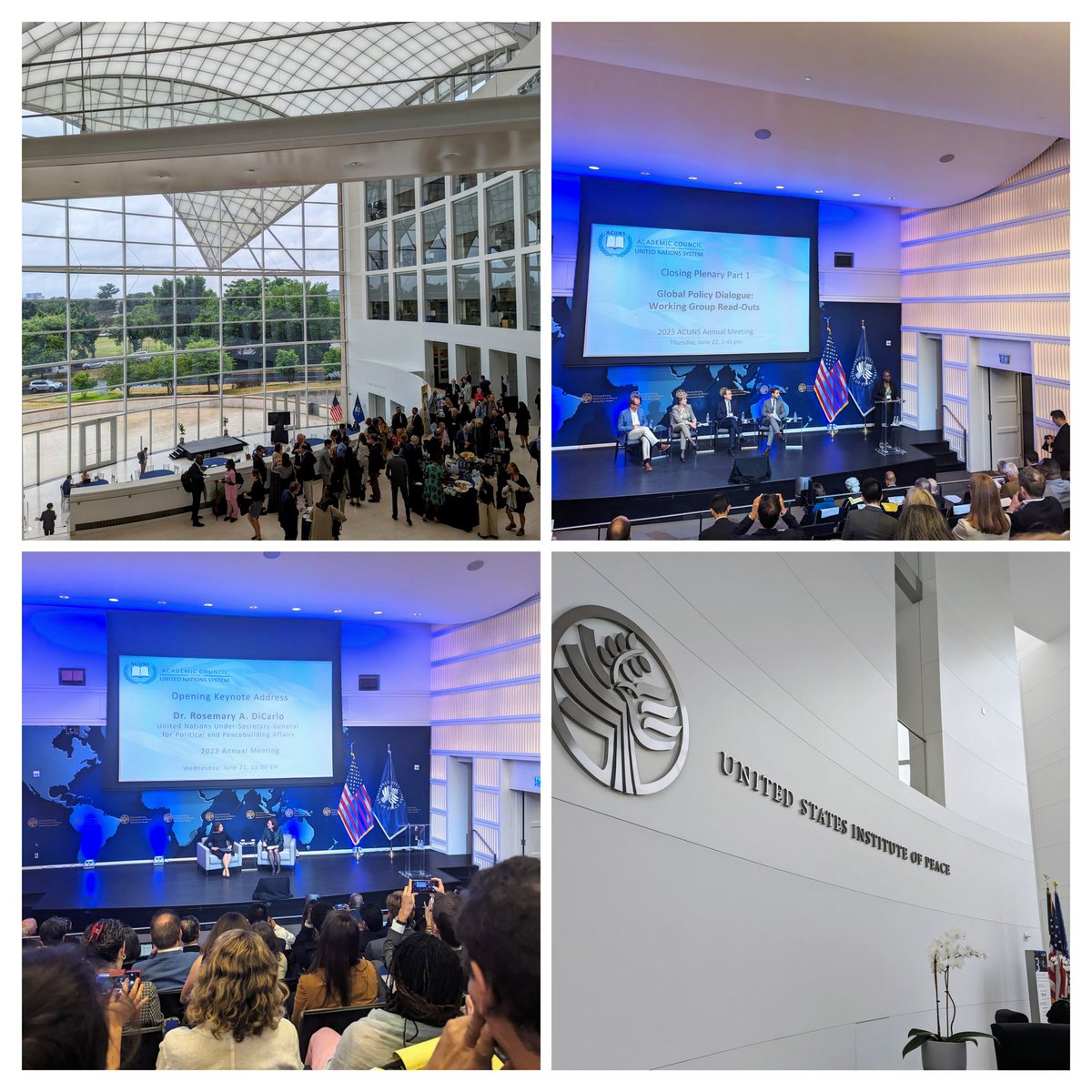 Congratulations to @ACUNStweets and thanks to president @HowardLise, exec director Martha Thomas & team for a very successful annual meeting hosted at @usip, convening scholars and practitioners to debate innovations for UN-led multilateralism and a global peace architecture.