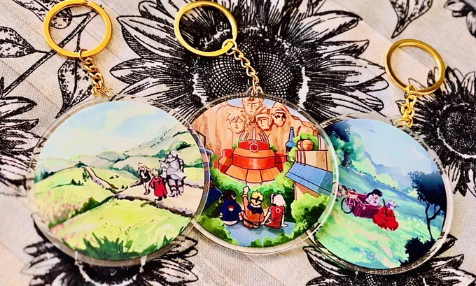 my "origins" nostalgic shonen series landscapes charms came in  ft. fma, naruto, and inuyasha