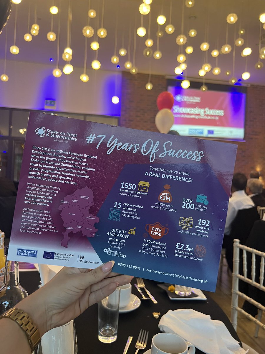 laurenemily29's tweet photo. #7YEARSOFSUCCESS ✨

Congratulations to @GrowthHubStaffs on all of your achievements and support you’ve given to businesses, that statistics speak for themselves 😍 a wonderful evening representing @WeareStaffs at @Aston_Marina for an evening of celebration. https://t.co/giGL3yT65Q