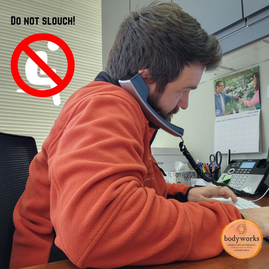 We want to remind you all of the importance of maintaining proper posture while working.

It's easy to get caught up in our tasks and forget about our body positioning, but slouching or hunching over can lead to back pain and discomfort.