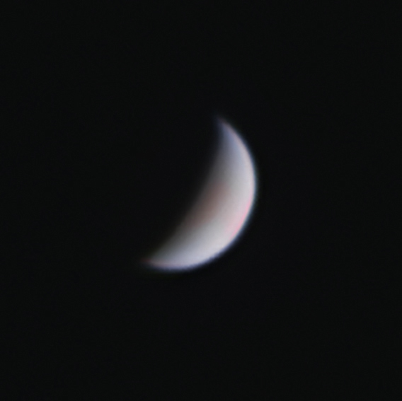 I have managed to get some colours out the clouds of Venus using a UV-Venus filter for blue, G-Band 2nm for green and Astronomik ProPlanet 742 IR for red. Some brown banding across the centre. SkyMax 180 at F15. @MoonHourSocial #Venus