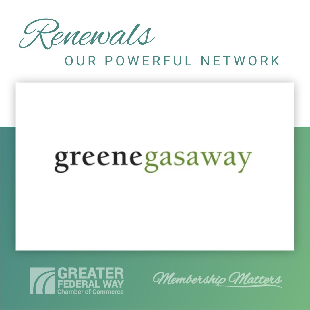 🎉🎈 Another successful year of Membership with this week's renewing Members! Thank you to Greene Gasaway Architects Pllc!

#membershipmatters #takethefederalway #voiceofbusiness #shopchamber #growyourbusiness #fedwaychamber #renewals #greaterfederalway