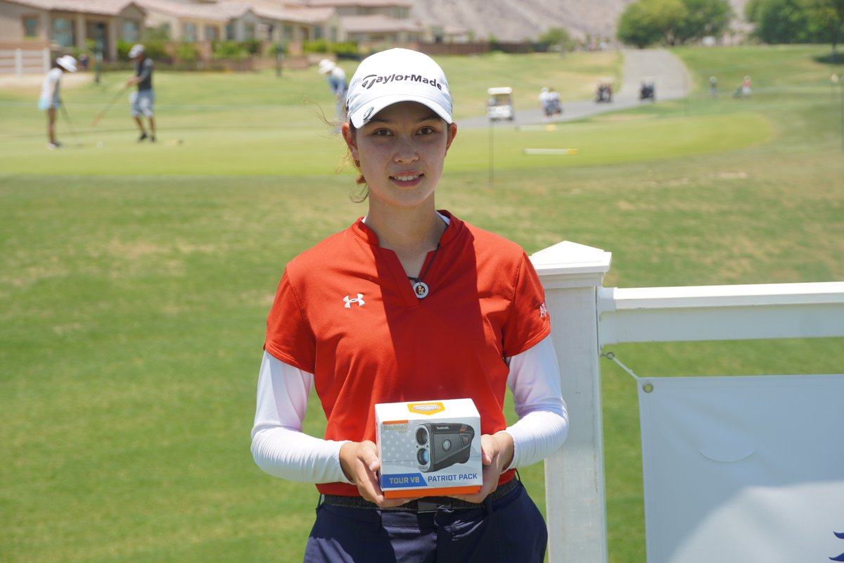 Here comes the BOOM 💣 Wheaton Ennis (307 yards) and Zoe Sprecher (259 yards) won the @BushnellGolf Long Drive competition at the #PGAWESTJrChamp!