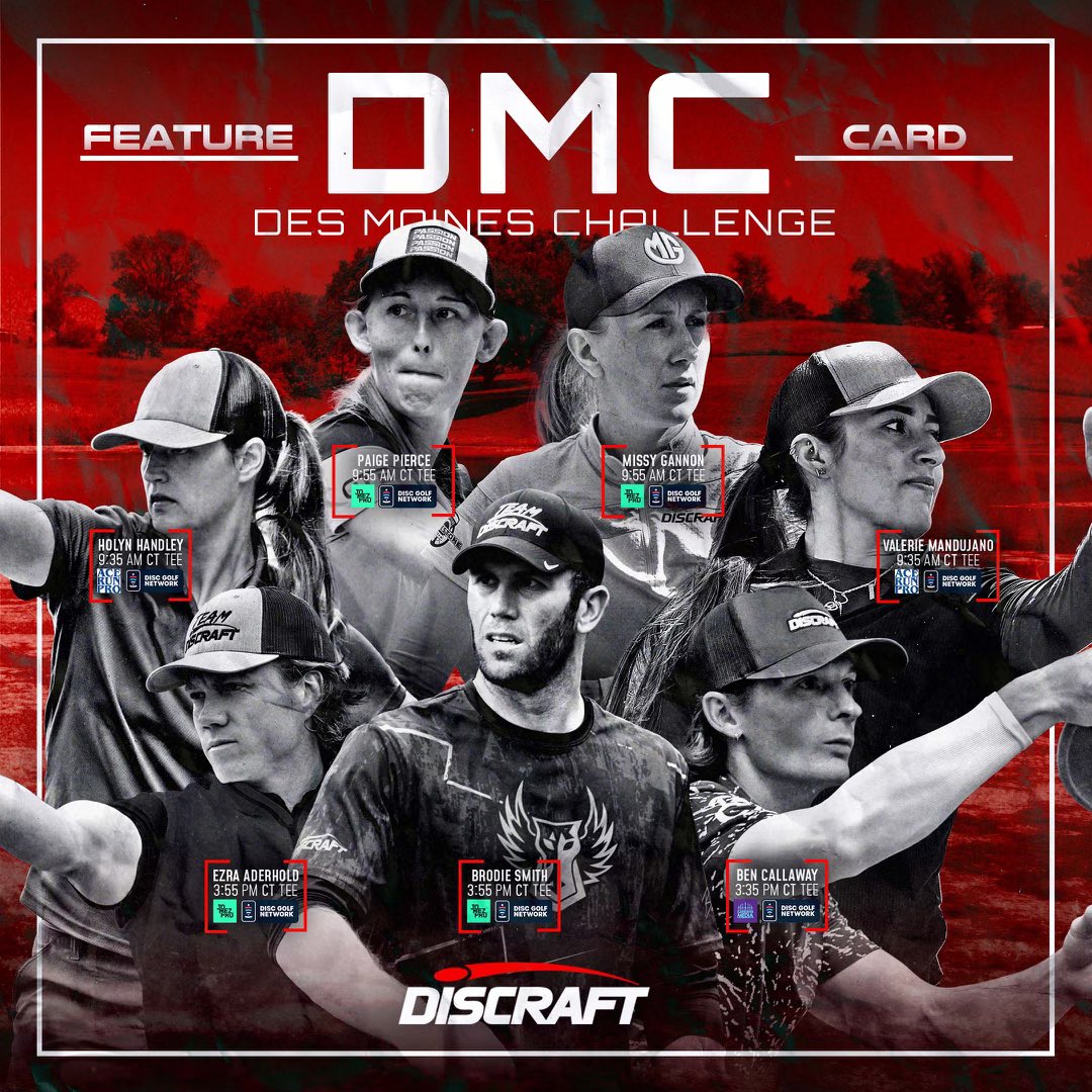 Des Moines Challenge starts tomorrow and we’ve got some stacked #teamdiscraft feature cards 🔥 

#Discgolf #Discraft