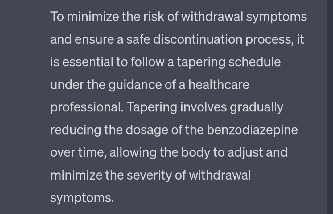 ChatGPT knows more about getting off benzos than most doctors #prescribedharm #benzowithdrawal