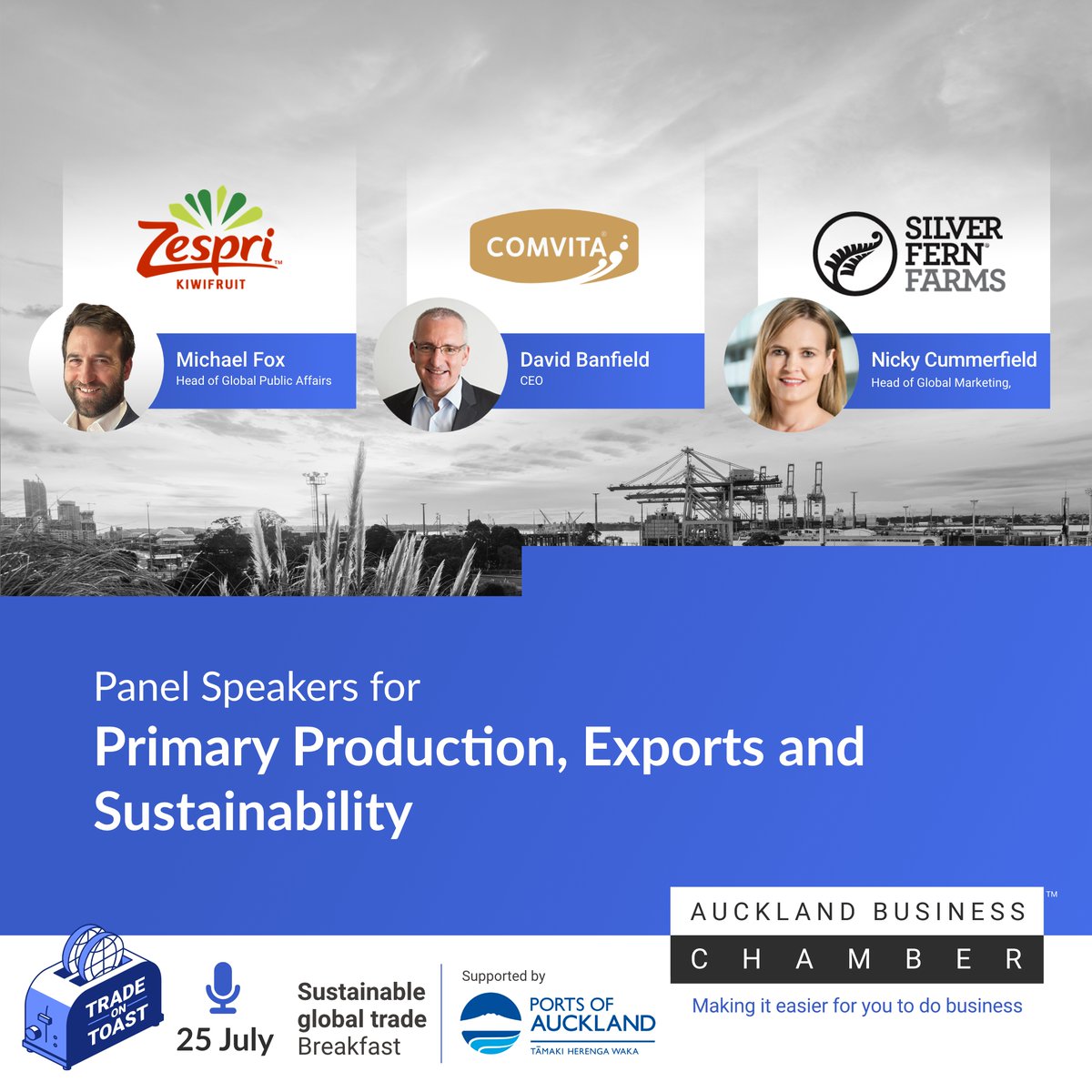 Join us for our Trade on Toast breakfast event in July! Our industry leaders will share their expertise and insights into the future of primary production, exports and sustainability. 🌎 hubs.li/Q01VyDVt0 #PrimaryProduction #Exports #Sustainability