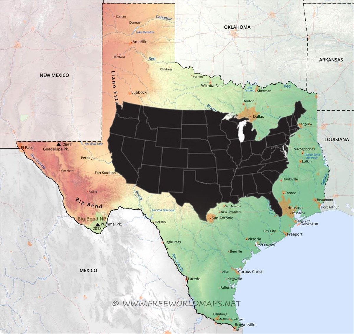 Most Americans don’t realize how big Texas is