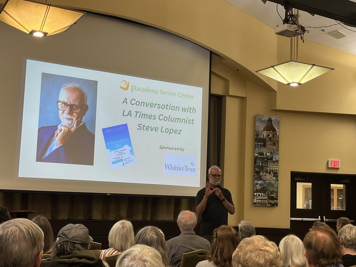 Hearing from Steve Lopez of the Los Angeles Times about issues facing our region's older adults that he writes about in his column, 'Golden State,' that challenges the stigma associated with aging. Our country has much to do to meet the needs of our aging populace. #aginginplace