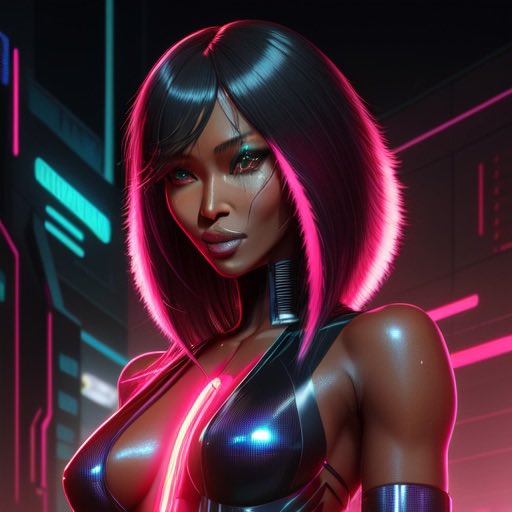 Cyberpunk @NaomiCampbell #AIart