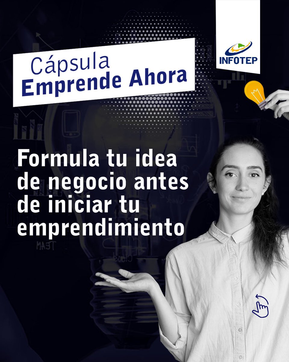 InfotepRD's tweet photo. ¡Cápsulas Emprende Ahora! 💡
La preparación previa es importante a la hora de iniciar tu emprendimiento.
En el #INFOTEP estamos para apoyarte si deseas iniciar tu negocio o mejorar el que ya tienes. Ingresa a #EmprendeAhora:
🔗 https://t.co/cZRbUNTv1H
#INFOTEPteImpulsa https://t.co/ASFsMrB9Xp