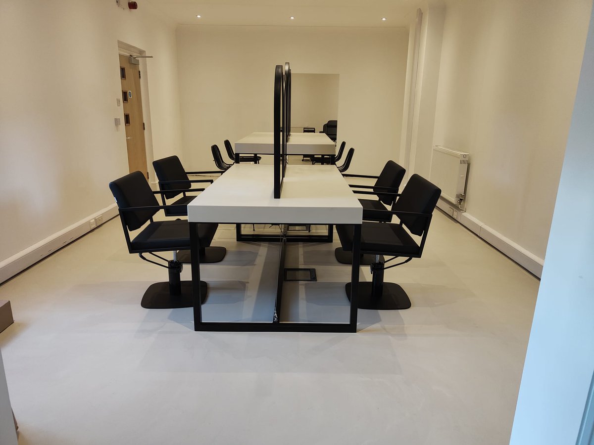 Micro topping applied to a floor in a beauty salon.
pbflooring.co.uk