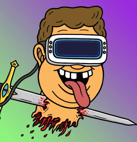 MurderHeadDC's tweet photo. Gabe spent so much time in the metaverse that he didn’t realize his head had been chopped off and turned into a nest by a group of possessed murder hornets. #MHDC #liquiddeath https://t.co/VpfCXwZtbs