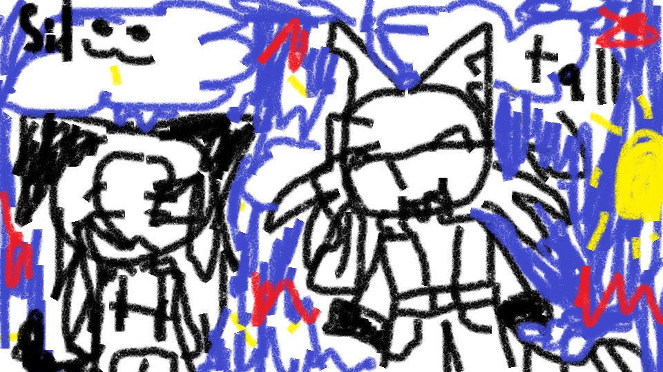 ( . . Looking at the chair , how the hell is it still up ?)

 oh ! just a small drawing I made last night !

(They handed her the photo.)