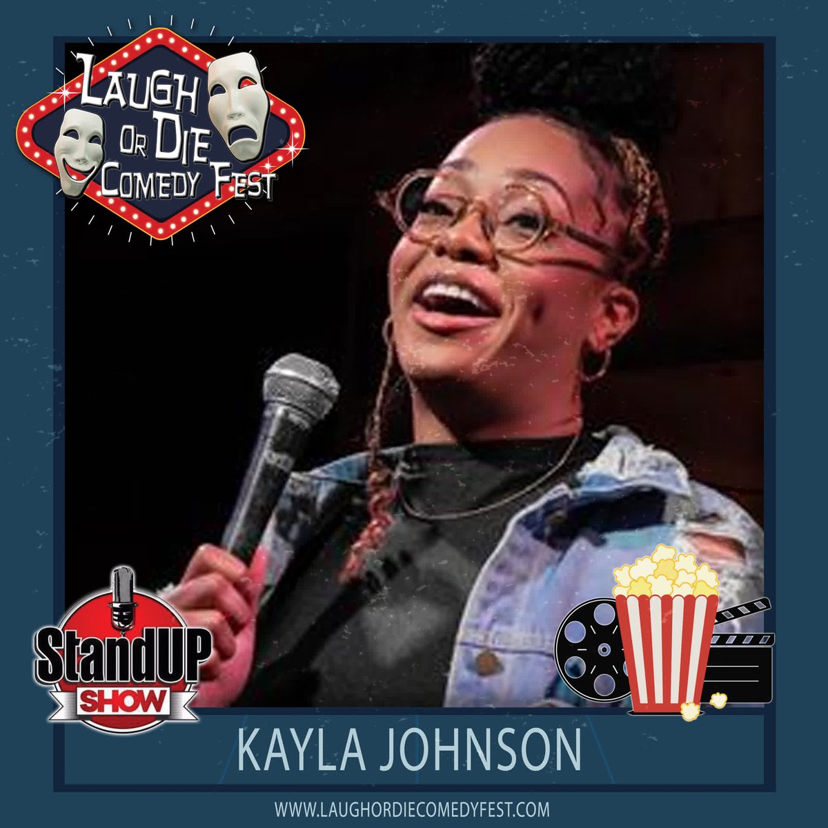 BreakingFateEnt's tweet image. The 2023 @LaughorDieFest is honored to welcome comedian Kayla Johnson to our Late Night Laughs lineup! laughordiecomedyfest.com
