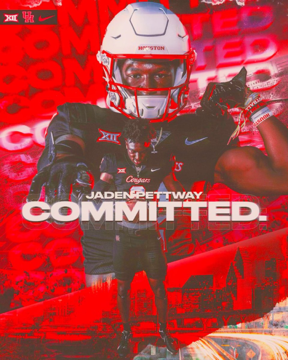 Blessed and honored to stay home and announce my commitment to The University of Houston‼️@PurpleReignFB @UHCougarFB @CoachJBrittain @coacharchiemac @CoachWoodard13 #gocoogs🐾🏈#commited